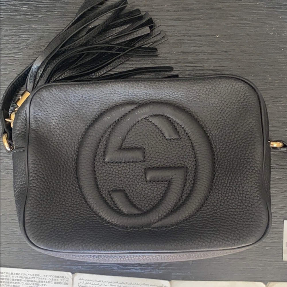 GUCCI DISCO LEATHER BAG.